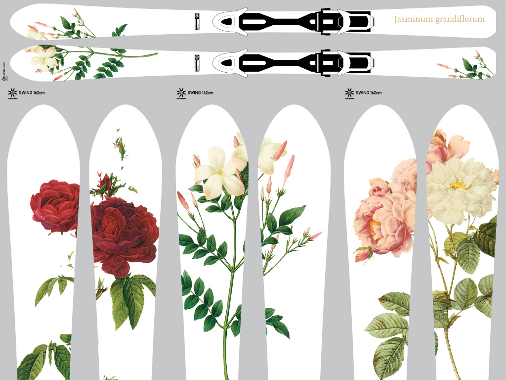 Skidesign Blumen