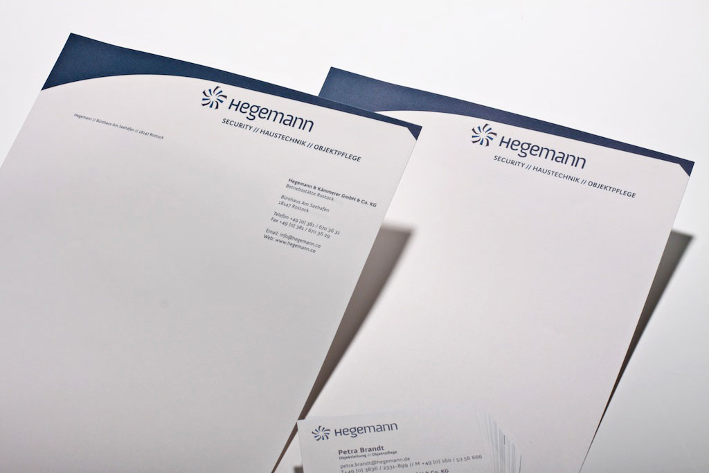 Briefbogen Hegemann und Kämmera